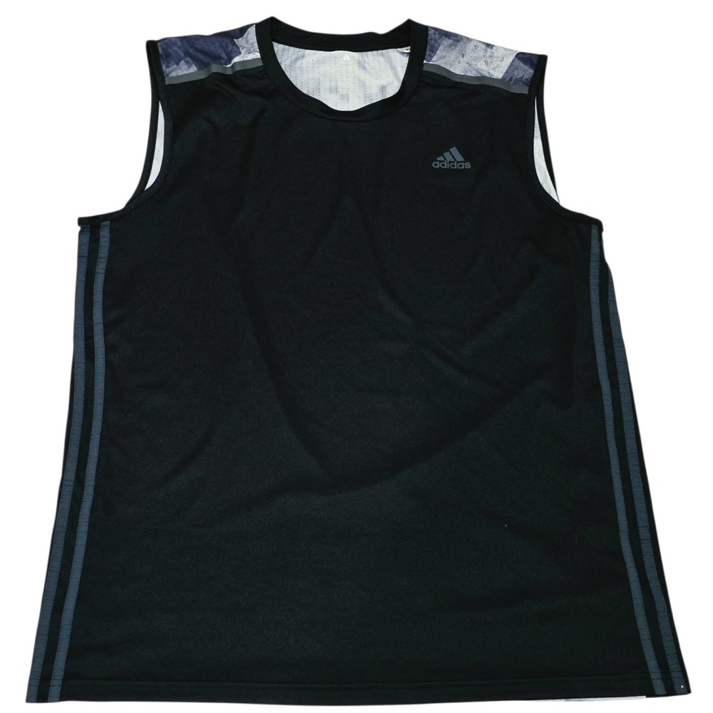 Adidas ClimaCool Sleeveless Shirt Men's XL Black Gray Camo Basketball Training